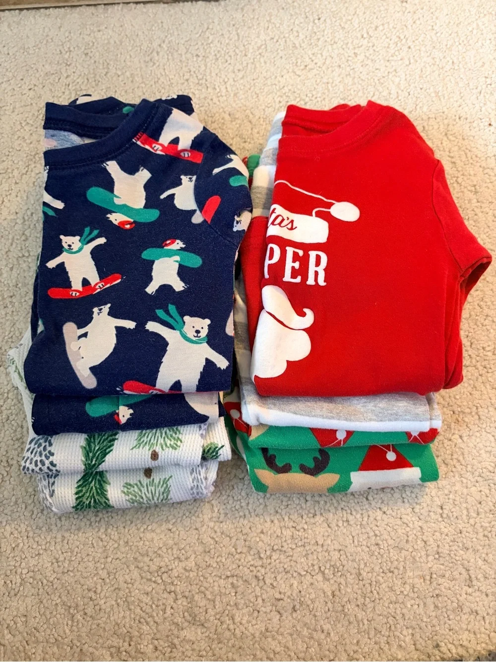 Carters++ Toddler Boys 8pc Festive Winter Pajama Bundle, 4T